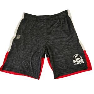 NBA Basketball Training Shorts Size Small Color Gray & Red Adjustable Waist